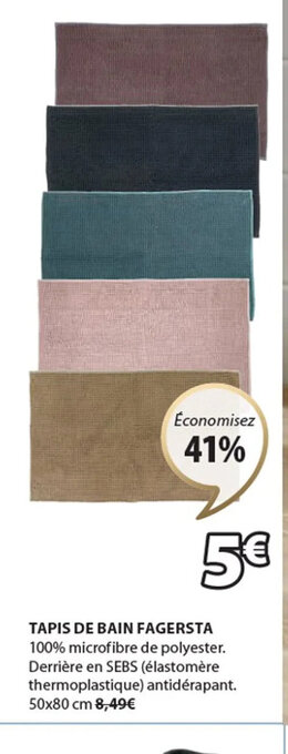 JYSK TAPIS DE BAIN FAGERSTA offre