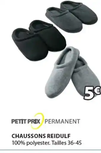 JYSK CHAUSSONS REIDULF 100% polyester. Tailles 36-45 offre