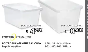 JYSK BOÎTE DE RANGEMENT BASIC BOX En polypropylène. offre