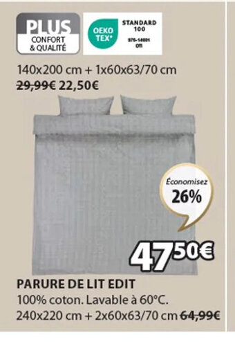 JYSK PARURE DE LIT EDIT offre