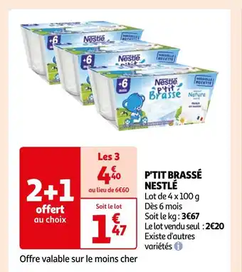 Auchan Nestlé p'tit brassé offre