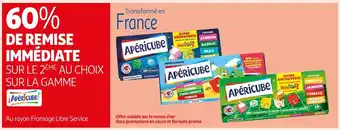 Auchan Apericube 60% de remise immédiate sur le 2ème au choix sur la gamme apericube offre