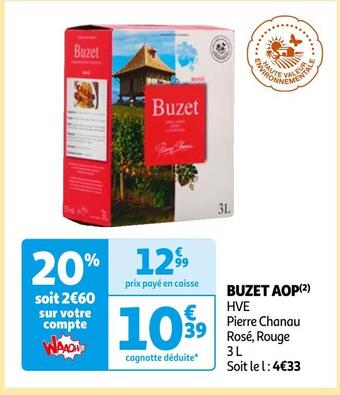 Auchan Pierre chanau buzet aop offre