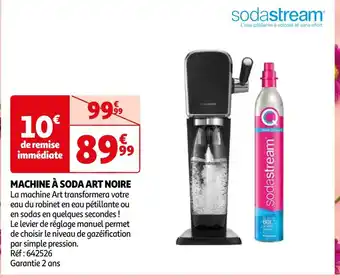Auchan Sodastream machine à soda art noire offre