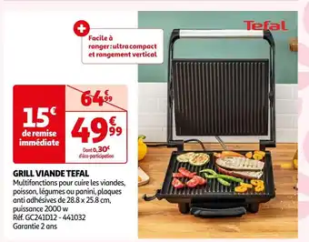 Auchan Tefal grill viande offre