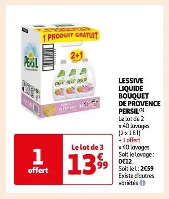 Auchan Persil lessive liquide bouquet de provence offre
