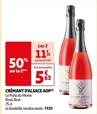 Auchan Le puits du moine crémant d'alsace aop offre