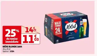 Auchan 1664 bière blonde offre
