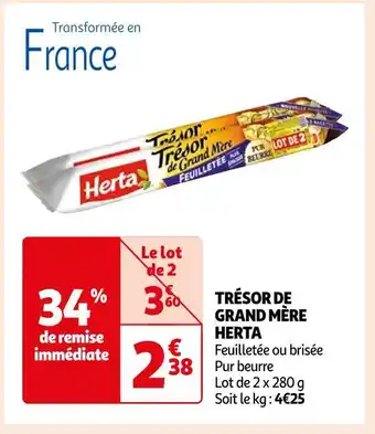 Auchan Herta trésor de grand mère offre