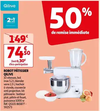 Auchan Qilive robot pâtissier offre