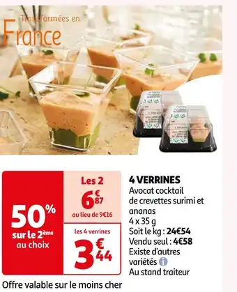 Auchan 4 verrines offre