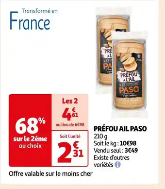 Auchan Paso préfou ail offre