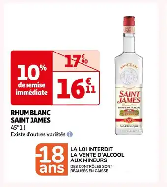 Auchan Saint james rhum blanc offre