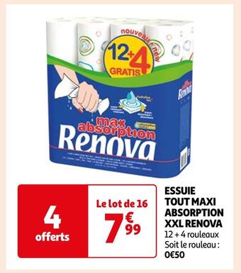 Auchan Renova essuie tout maxi absorption xxl offre