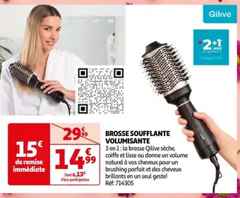 Auchan Qilive brosse soufflante volumisante offre