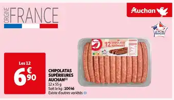 Auchan Auchan chipolatas supérieures offre
