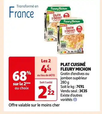 Auchan Fleury michon plat cuisiné offre