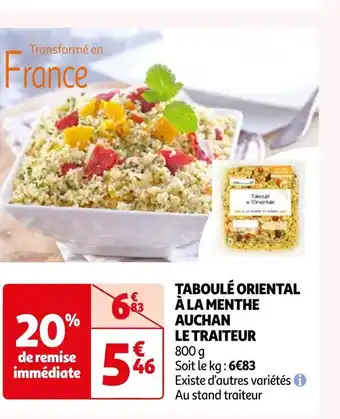 Auchan Auchan le traiteur taboulé oriental à la menthe offre