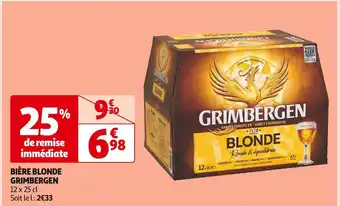 Auchan Supermarché Grimbergen bière blonde offre