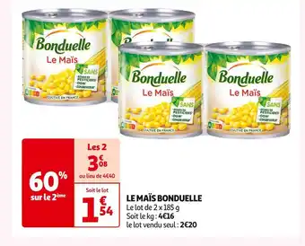 Auchan Supermarché Bonduelle le maïs offre