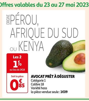 Auchan Avocat prêt à déguster offre