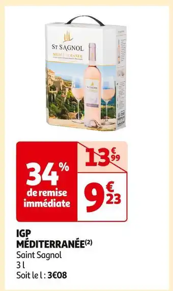 Auchan Supermarché Saint sagnol igp méditerranée offre