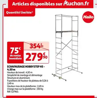 Hailo echafaudage hobbystep h5 - 4.50 m