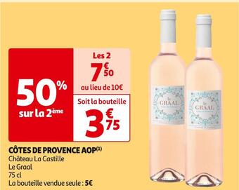 Auchan Supermarché Château la castille le graal côtes de provence aop offre