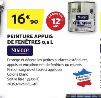 Bricomarché PEINTURE APPUIS DE FENÊTRES 0,5 L offre
