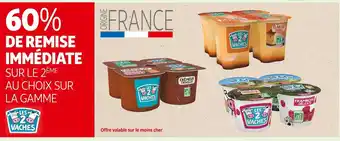 Auchan Supermarché Les 2 vaches 60% de remise immédiate sur le 2ème au choix sur la gamme offre
