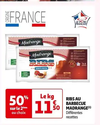 Auchan Supermarché Madrange ribs au barbecue offre