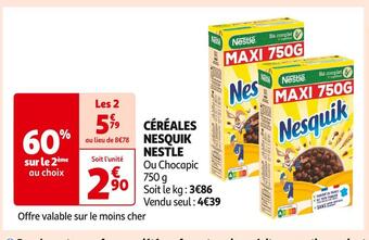 Auchan Supermarché Nestle céréales nesquik offre