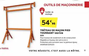 TRÉTEAU DE MAÇON PIED