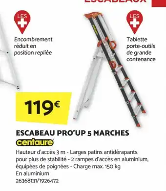 ESCABEAU PRO'UP 5 MARCHES