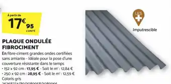 Bricomarché PLAQUE ONDULÉE FIBROCIMENT offre