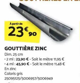 GOUTTIÈRE ZINC