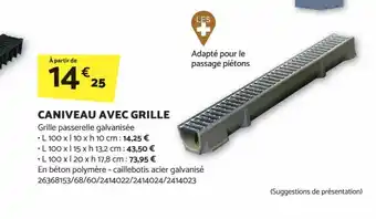 Bricomarché CANIVEAU AVEC GRILLE offre