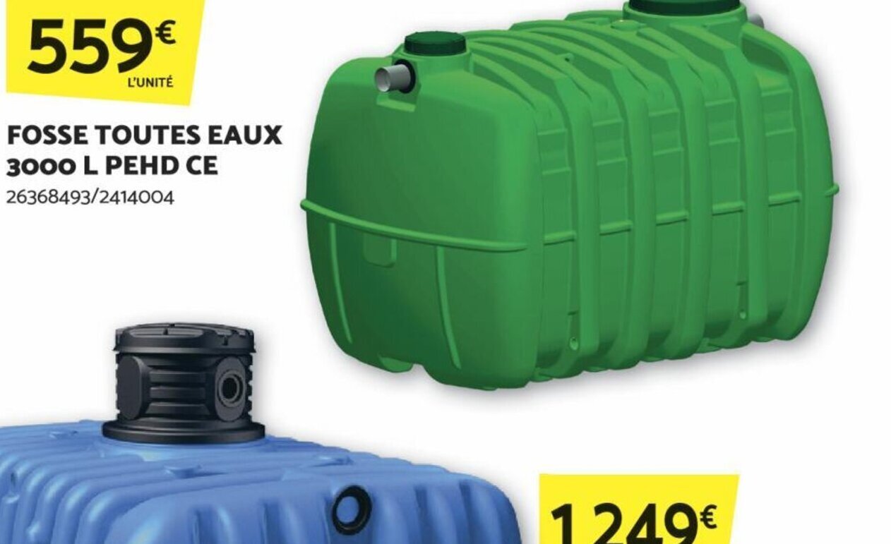 Bricomarché FOSSE TOUTES EAUX 3000 L PEHD CE 26368493/2414004 offre