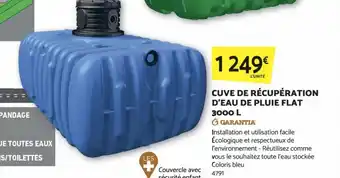 Bricomarché CUVE DE RÉCUPÉRATION D'EAU DE PLUIE FLAT 3000 L offre
