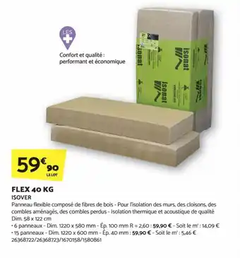 Bricomarché FLEX 40 KG ISOVER offre