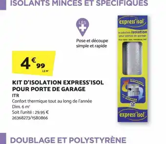 KIT D'ISOLATION EXPRESS'ISOL POUR PORTE DE GARAGE