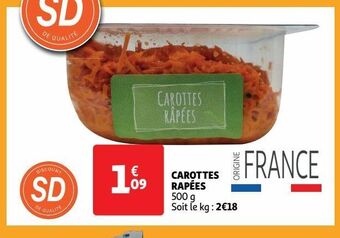 Auchan Carottes rapées offre