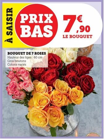 Bouquet de 7 roses