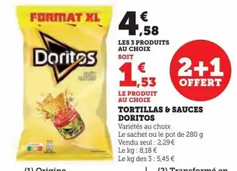 Super U Tortillas & sauces doritos offre