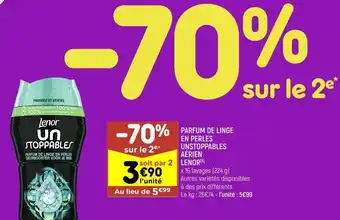 Parfum de linge en perles unstoppables aérien lenor