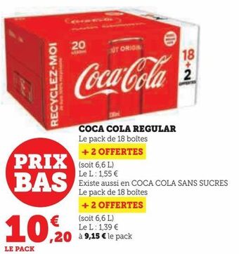 Hyper U Coca cola regular offre