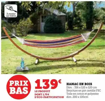 Hyper U Hamac en bois offre
