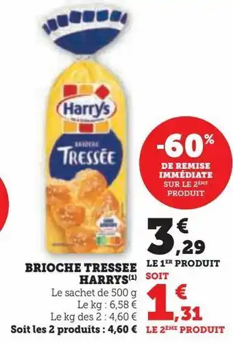 Hyper U Brioche tressee harrys offre