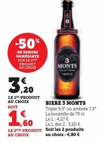 Hyper U Biere 3 monts offre