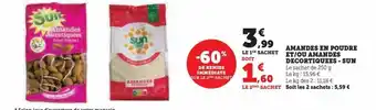 Hyper U Amandes en poudre et/ou amandes decortiquees - sun offre